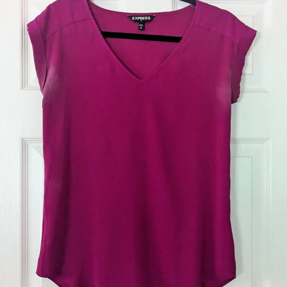 Express Top, Magenta, Short Sleeve, Size XS